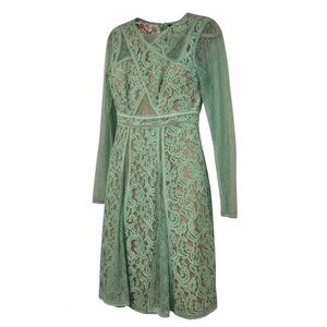 BCBGMaxAzria Mint Lace Long Sleeve Dress
